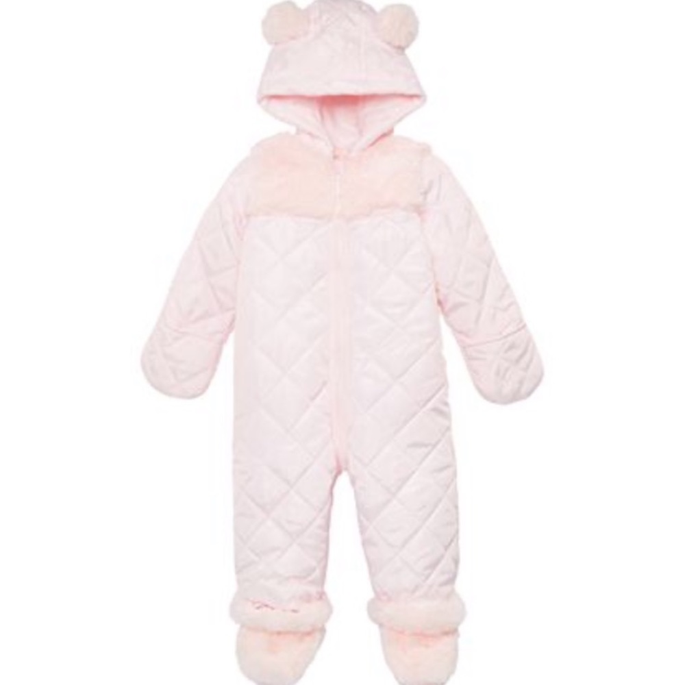 First Impressions Baby Girls Plush Trim Snowsuit